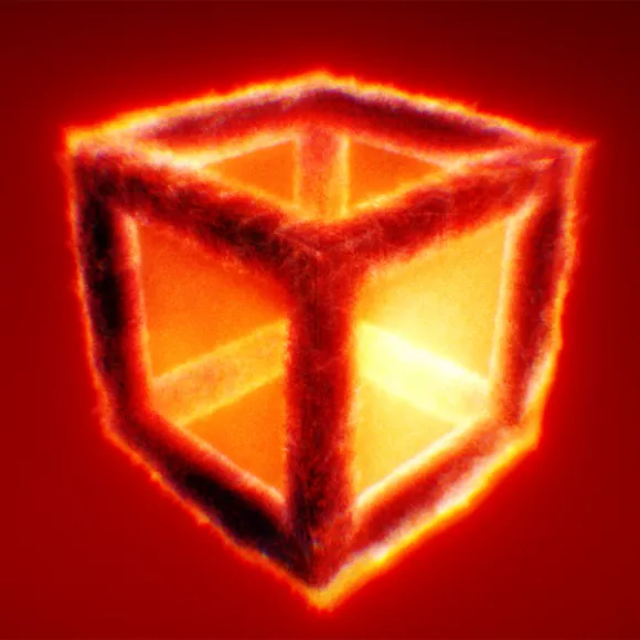 Burning Cube 3d model Burning Cube 3d model