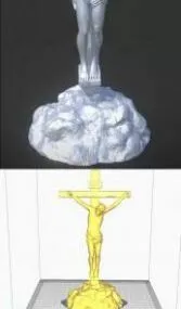 Christ Statue On The Cross 3d model