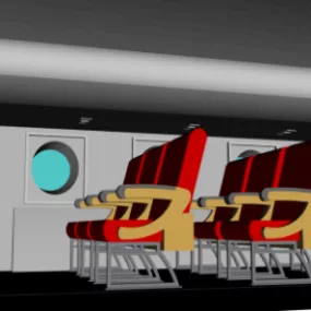 Airplane Cabin Interior 3d model