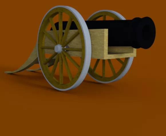 Vintage Cannon Old Artillery 3d model Vintage Cannon Old Artillery 3d model