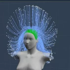Dynamic Hair 3d model