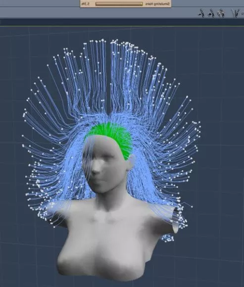 Dynamic Hair 3d model Dynamic Hair 3d model