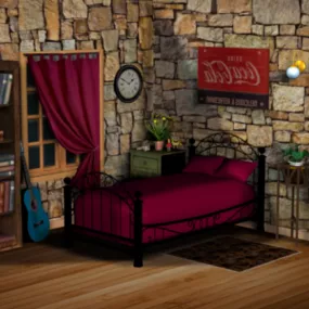 Antique Bedroom 3d model