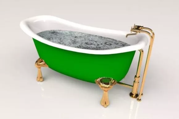 Round Bathtub Jacuzzi With Stair 3d model