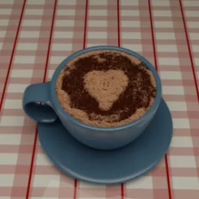 Cappuccino Coffee Cup 3d model