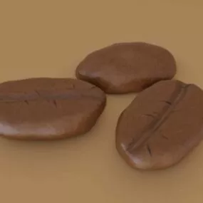 Realistic Coffee Bean 3d model