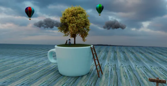 Realistic Leaf Plant Vase Pot Decorative 3d model