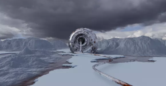 Scifi Port Building 3d model