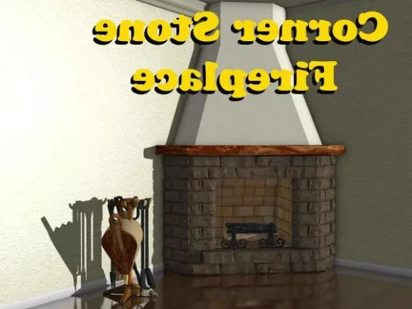 Stone Fireplace Corner Furniture 3d model Stone Fireplace Corner Furniture 3d model