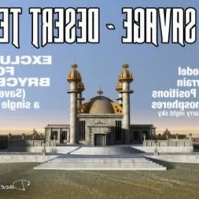 Desert Temple Building 3d model