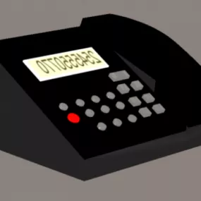 Vintage Desk Phone 3d model