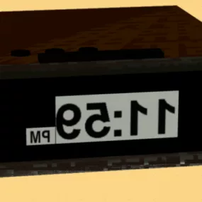 Flat Digital Clock 3d model