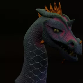 Dragon Creature Head 3d model