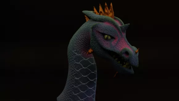 Dragon Creature Head 3d model Dragon Creature Head 3d model