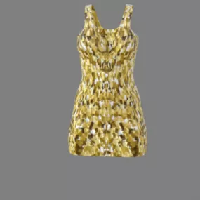 Dotted Dress Fashion 3d model