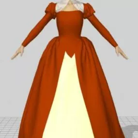 Early Vintage Dress 3d model
