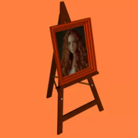 Wood Easel 3d model