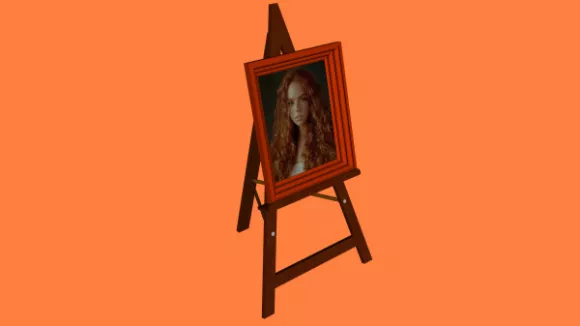 Wood Easel 3d model Wood Easel 3d model