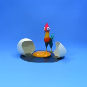 Egg And Chicken 3d model