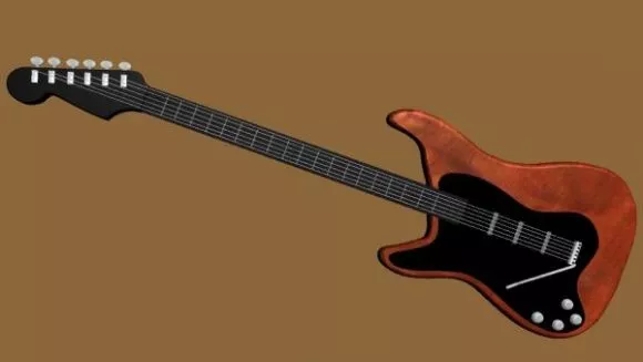 Electric Guitar Maple Wood 3d model Electric Guitar Maple Wood 3d model