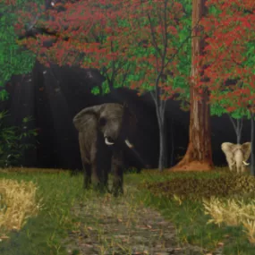 Elephant In The Forest 3d model