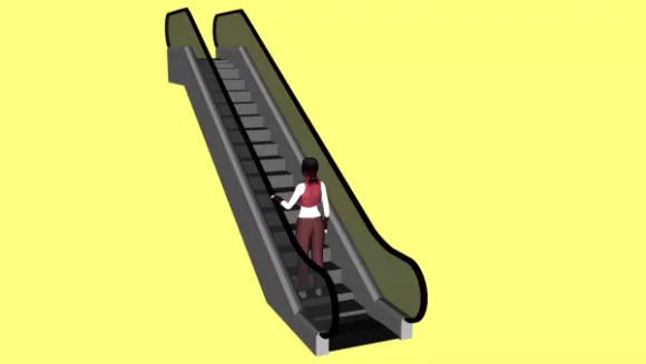 Market Escalator 3d model Market Escalator 3d model