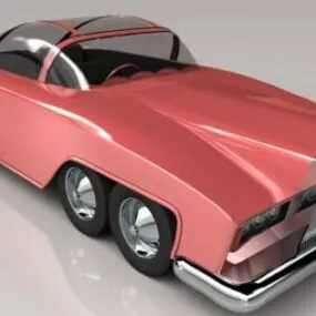 Concept Car Antique Futuristic Style 3d model