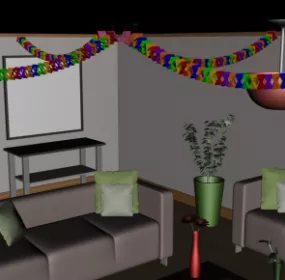 Festoon Decorative 3d model