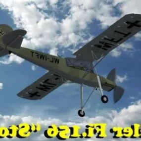 Vintage Airplane Fieseler Fi156 3d model