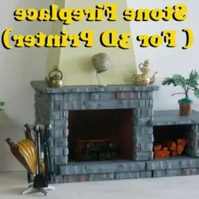 Fireplace Dollhouse Furniture 3d model