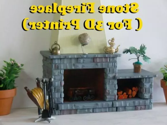 Antique Wooden Covered Fireplace 3d model