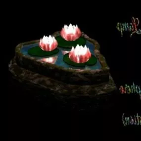 Lotus Flower Lamp 3d model