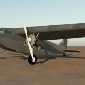 Vintage Airplane Ford Trimotor 3d model