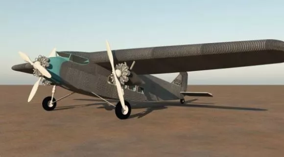 Vintage A6 Airplane Propeller 3d model