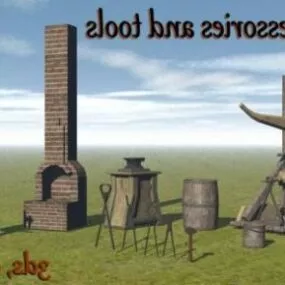 Chimney House Building Component 3d model