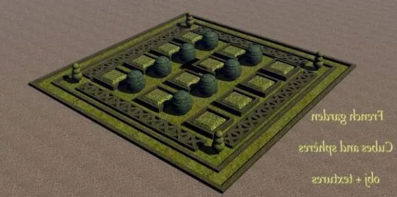 French Garden 3d model French Garden 3d model
