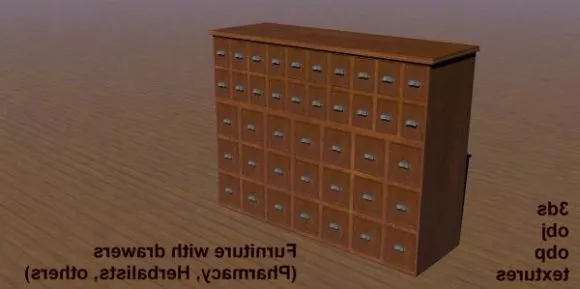 Wood Wine Cabinet Carved Panel On Bottom 3d model