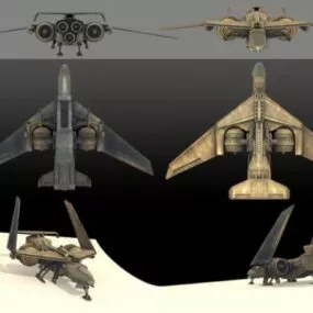 Futuristic Combat Jet 3d model