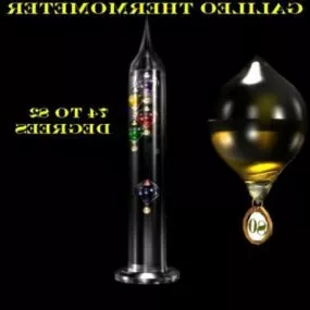 Galileo Thermometer Science 3d model