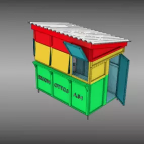 Kiosk Shopping House 3d model