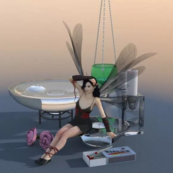 Girls Character With Ogg Boots Fashion 3d model