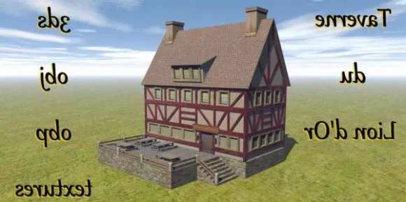 Rustic Cottage Abandoned House 3d model