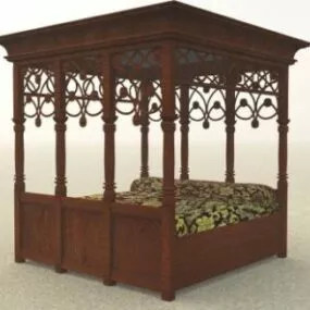 Gothic Bed 3d model