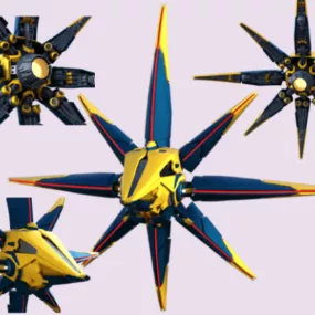 Galaxy Starblaster Spaceship 3d model