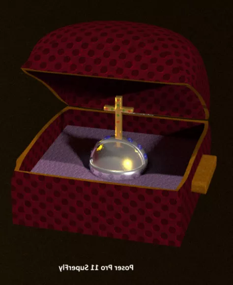 Golden Cross Treasure Chest 3d model Golden Cross Treasure Chest 3d model