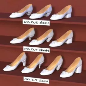 Heels Fashion For Ballerina 3d model