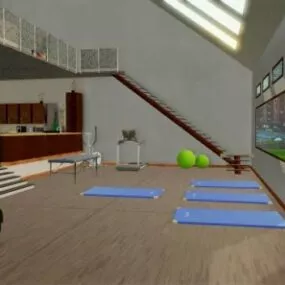Home Modern Interior Living Room 3d model