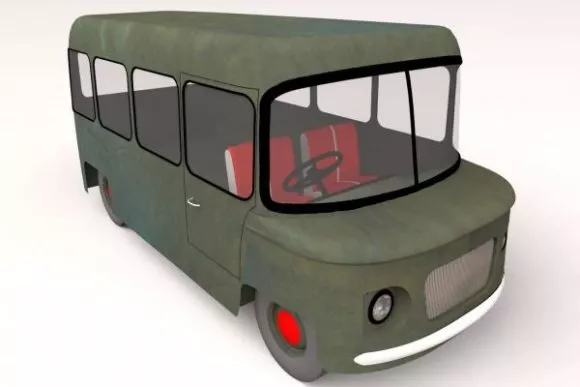 Cartoon Bus Honker 3d model Cartoon Bus Honker 3d model