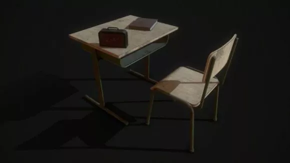 Chair With Cloth Cover 3d model