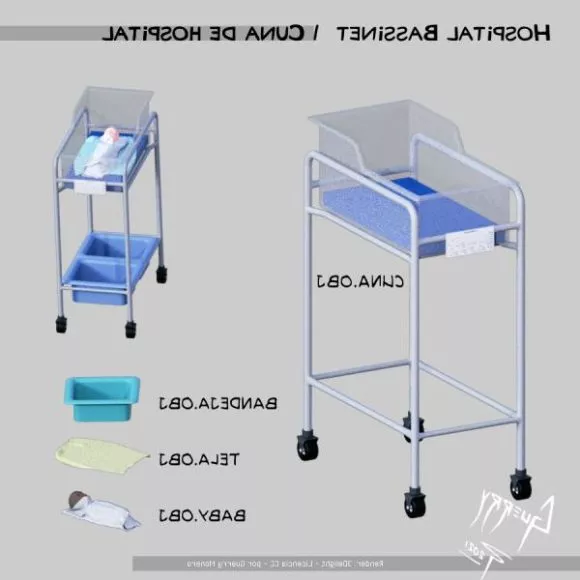 Hospital Bassinet 3d model Hospital Bassinet 3d model